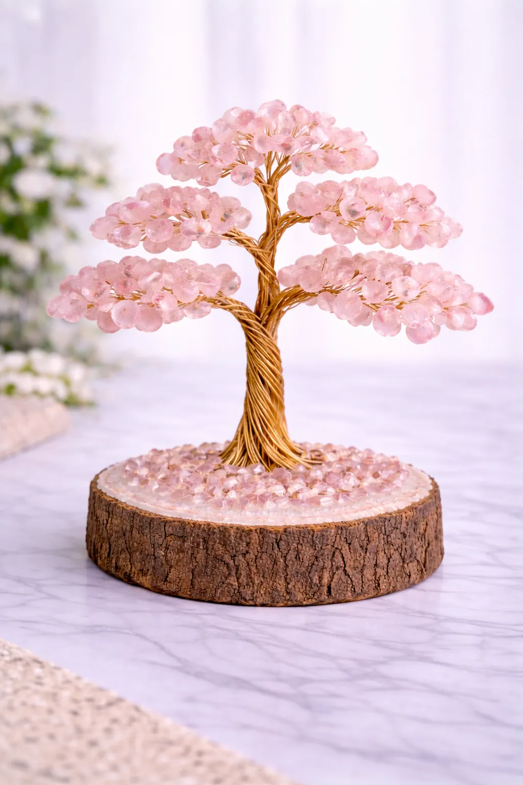 rose quartz tree